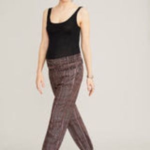 hatch collection - weekend pant in black batik stripe (size 0)